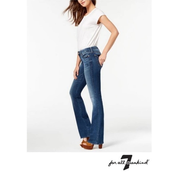 7 For All Mankind Denim - 7 For All Mankind Dark Kimmie Bootcut Jeans 27L